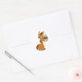 Bouton de papillon de caricature mignon Sticker (Enveloppe)