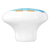 Bouton de porte bleu de hibou (Côté)