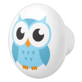 Bouton de porte bleu de hibou (Droite)