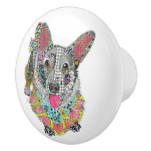 Bouton de porte Cardigan Welsh Corgi - Céramique (Droite)