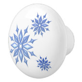 Bouton De Porte En Céramique 3 flocons de neige (Droite)