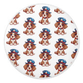 Bouton De Porte En Céramique 4 juillet (Devant)