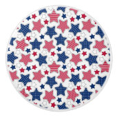 Bouton De Porte En Céramique 4 juillet (Devant)