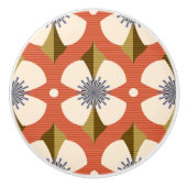 Bouton De Porte En Céramique 7os betercup fleur brun (Devant)