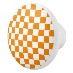 Bouton De Porte En Céramique à damiers Motif