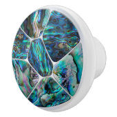 Bouton De Porte En Céramique Abalone Shell - Voronoi Cells Mosaic (Droite)