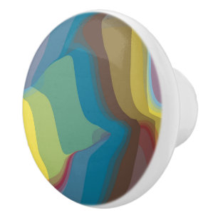 Bouton De Porte En Céramique Abstrait coloré