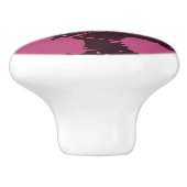 Bouton De Porte En Céramique Abstrait Pink Paint Splter Drops (Côté)