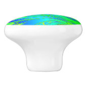 Bouton De Porte En Céramique Abstrait Splashing Rainbow Liquid (Côté)