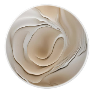 Bouton De Porte En Céramique Abstrait tendance neutres beige