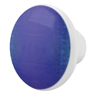 Bouton De Porte En Céramique Acceptation Motif de Blue Indigo Violet Shibori