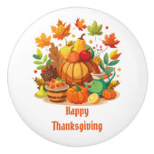 Bouton De Porte En Céramique Action de grâces (Devant)