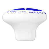 Bouton De Porte En Céramique affirmation positive Vous êtes unique bleu (Côté)