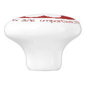 Bouton De Porte En Céramique affirmation positive Vous êtes Unique Coeurs rouge (Côté)