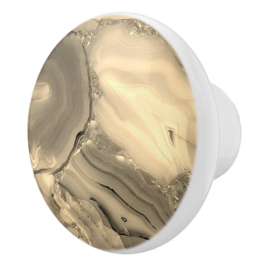Bouton De Porte En Céramique Agate Brown (Droite)
