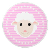 Bouton De Porte En Céramique Agneau (Devant)