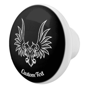 Bouton De Porte En Céramique Aigle avec deux têtes ceramique Knob