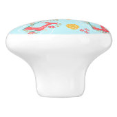 Bouton De Porte En Céramique Aimer Machine à coudre bleu (Côté)