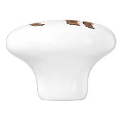 Bouton De Porte En Céramique Airedale terrier dog cartoon (Côté)