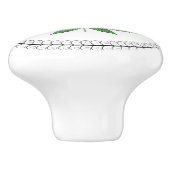 Bouton De Porte En Céramique Ajustement de l'arbre de feuille de mauvaises herb (Côté)