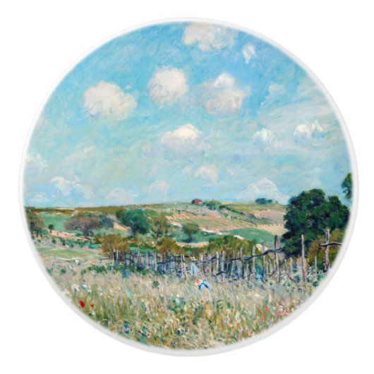 Bouton De Porte En Céramique Alfred Sisley - Le pré (Devant)
