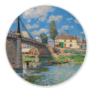 Bouton De Porte En Céramique Alfred Sisley - Pont de Villeneuve-la-Garenne