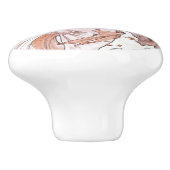 Bouton De Porte En Céramique Alphonse Mucha déesse (Côté)