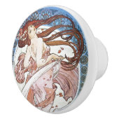 Bouton De Porte En Céramique Alphonse Mucha déesse (Droite)