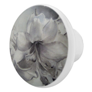 BOUTON DE PORTE EN CÉRAMIQUE AMARYLLIS CÉRAMIQUE KNOB