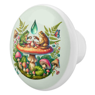 Bouton De Porte En Céramique Amateurs d'animaux de grenouilles cool