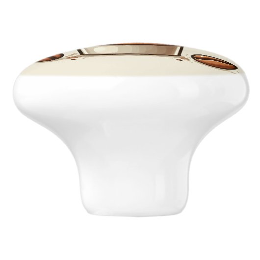 Bouton De Porte En Céramique Amateurs de café chaud (Côté)