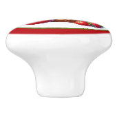 Bouton De Porte En Céramique Amateurs de chipmunk à la fraise mignonne (Côté)