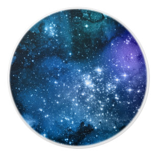 Bouton De Porte En Céramique Amateurs de galaxie Starry Space Blue Sky White Sp