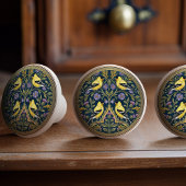 Bouton De Porte En Céramique American Goldfinches Bird Ceramic Pull Knob