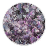 Bouton De Porte En Céramique Améthyste (Devant)