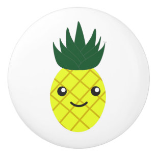 Bouton De Porte En Céramique Ananas Cute Kawaii