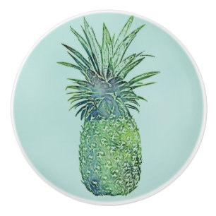 Bouton De Porte En Céramique Ananas d'aquarelle