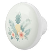 Bouton De Porte En Céramique Ananas floral & Hawaiian (Droite)
