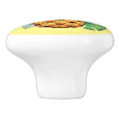 Bouton De Porte En Céramique Ananas hawaïen cool (Côté)