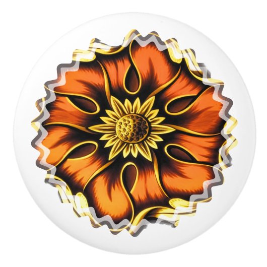 BOUTON DE PORTE EN CÉRAMIQUE ANCIENNE ANGLETERRE (Devant)