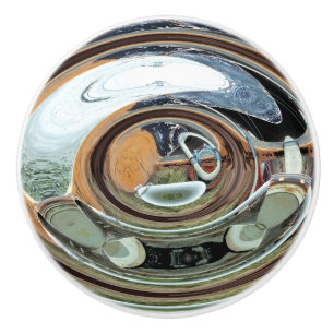 BOUTON DE PORTE EN CÉRAMIQUE ANCIENNE ANGLETERRE