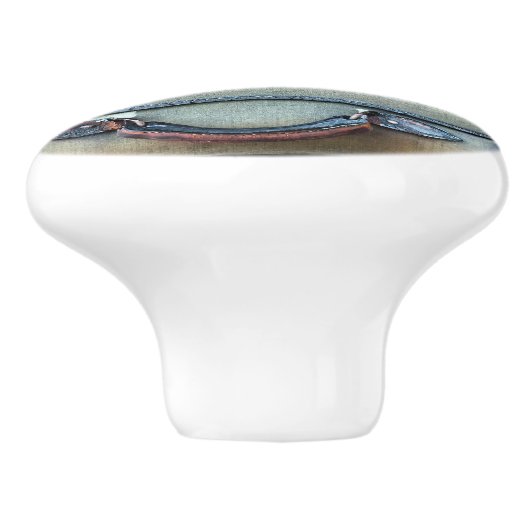 BOUTON DE PORTE EN CÉRAMIQUE ANCIENNE ANGLETERRE (Côté)