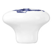 Bouton De Porte En Céramique Ancrage bleu et blanc (Côté)