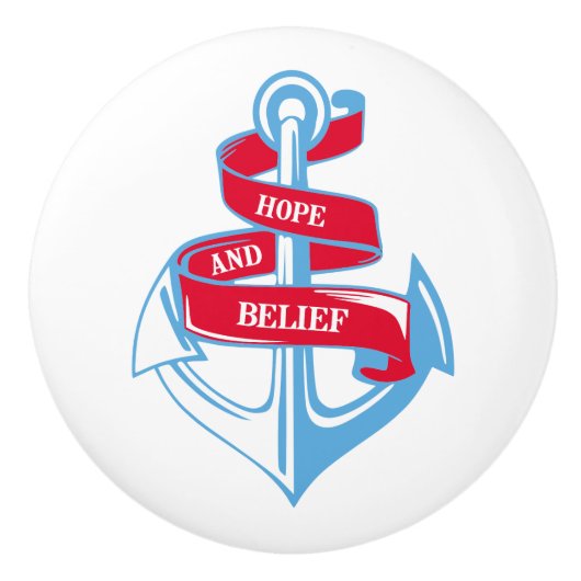 Bouton De Porte En Céramique Ancre (Devant)