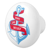 Bouton De Porte En Céramique Ancre (Droite)