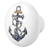 Bouton De Porte En Céramique Ancre (Droite)