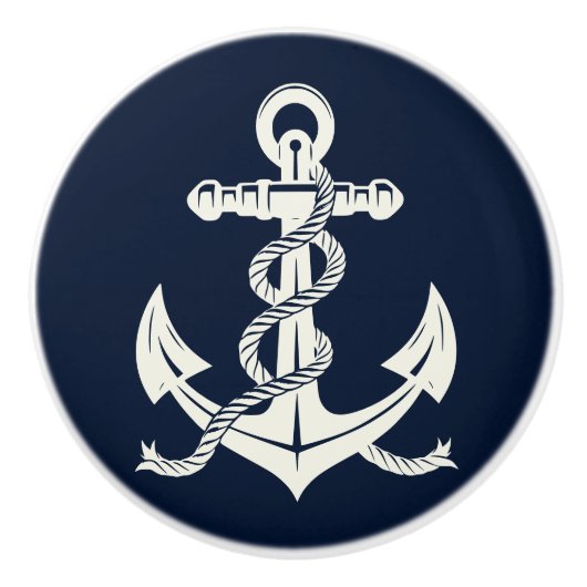 Bouton De Porte En Céramique Ancre (Devant)
