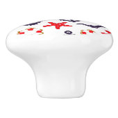 Bouton De Porte En Céramique Ancre maritime (Côté)