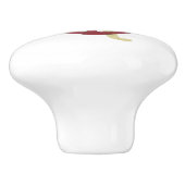 Bouton De Porte En Céramique Ancre rouge (Côté)