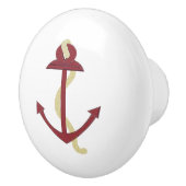 Bouton De Porte En Céramique Ancre rouge (Droite)